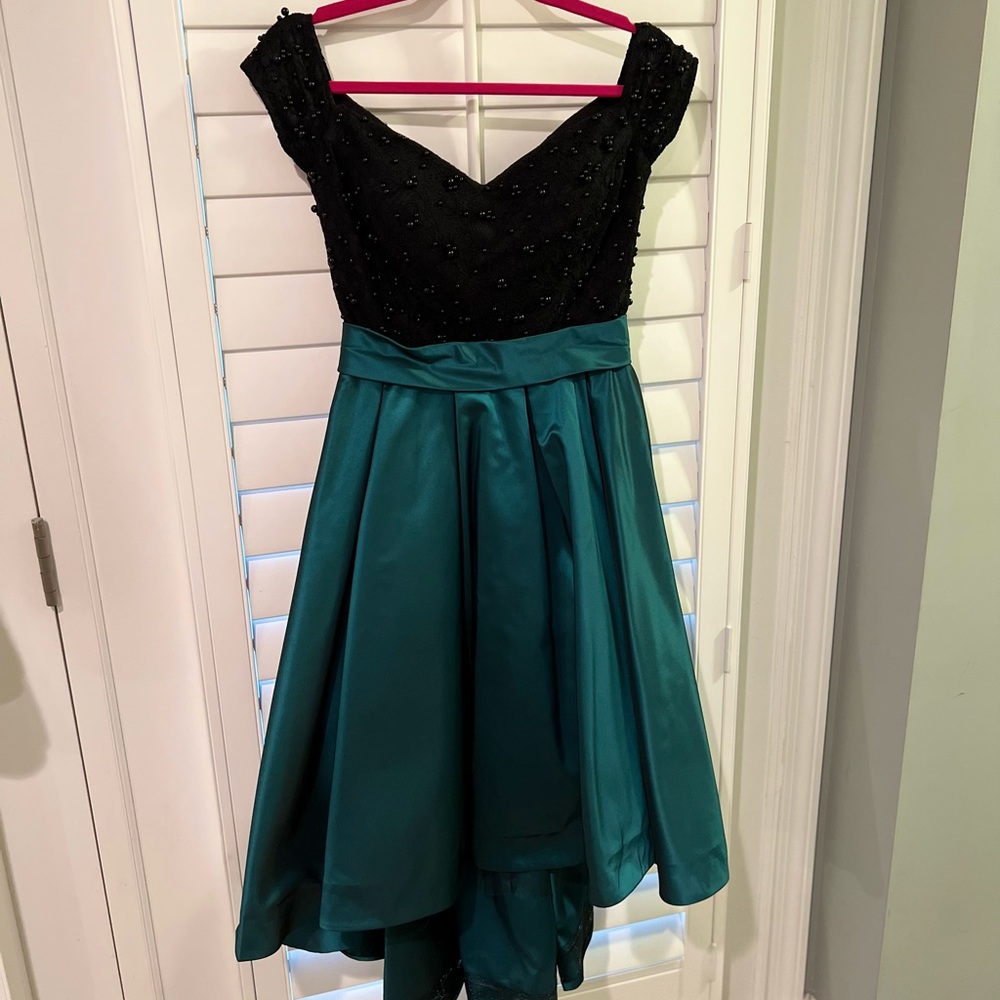 Odrella high low mid length gown size 36